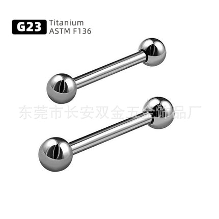 G23 titanium alloy internal thread tongue nail internal thread ear studs eyebrow nail straight Rod Bridge ear studs piercing jewelry
