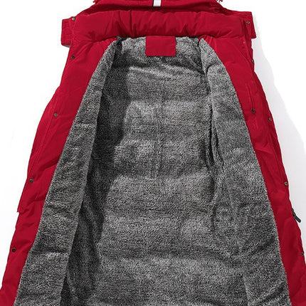 New Thickened Long Warm Hooded Jacket, Cold-Proof Sports Cotton Coat, Casual and Versatile for Men and Women