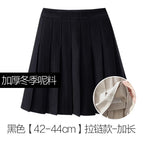 Black [extended] thickened woolen material / XS