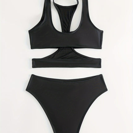 2026 European and American New Quick-Drying Bikini Ultra-Revealing Women's Beach Bikini Vacation Style Two-Piece Swimsuit