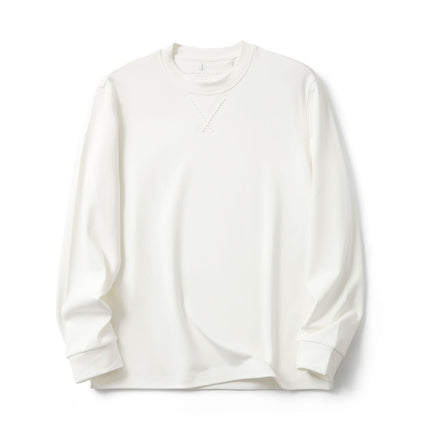 Spring and Autumn Simple Solid Color Sports Crewneck Sweater Men's Casual Loose All-match Pullover Hat All-match Top