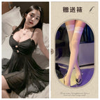 Black + white stockings / M 40-60kg