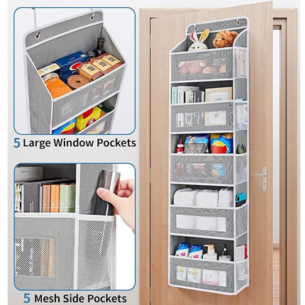 Non-Woven Five-Layer Storage Hanging Bag Behind the Door Household Multi-Functional Wall-Mounted Hanging Bag Wardrobe Wardrobe Storage Bag