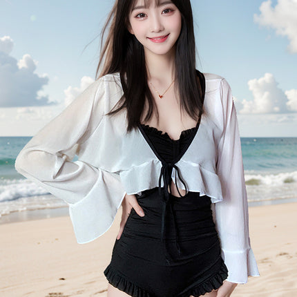 Swimsuit for Women, High-End Summer 2025 New Style, Slim and Sexy, Small Breasts Gathered, Belly-Covering, Slimming Look One-Piece Hot Spring Swimsuit