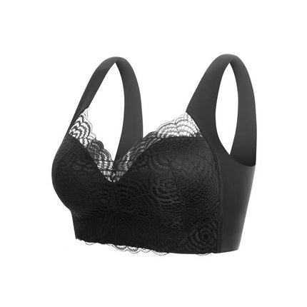 Foreign Trade plus size Thin Vest Bra chubby girl No Steel Ring Sensual Lace Push-up Sports Sleep Underwear