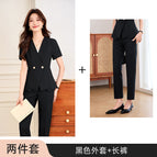 Black jacket + pants / S