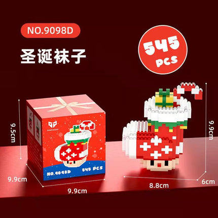 What is the cross-border Christmas building block ball micro-particle assembly puzzle snowman Christmas tree ornaments boys and girls gifts