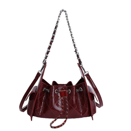 Light Luxury Trendy Chain Crossbody Bag Korean Commuter Bags Handbag Quilted Embroidery Thread Shoulder Shopping Fashion Women's Bag