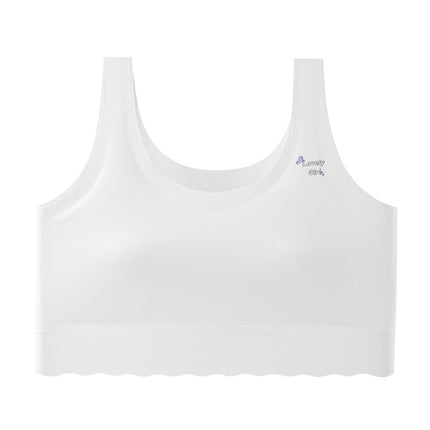 Traceless girls' underwear girls' bra 12-year-old children's developmental stage two primary school students small vest full cup