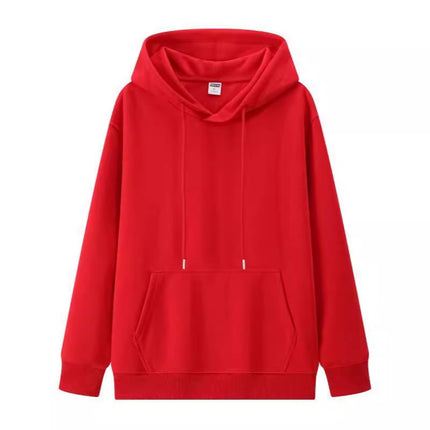 2025 Autumn/Winter M086 Trendy 350g Retro Cotton Loose Comfortable Warm Solid Color Pullover Hoodie