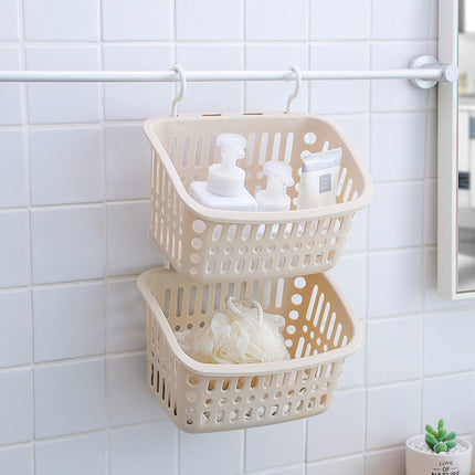 Hanging Storage Basket Bathroom Hanging Basket Bathroom Plastic Bath Basket Storage Basket Wall Hanging Storage Basket Waterproof
