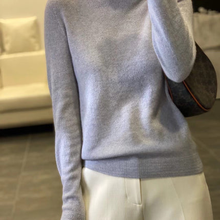 Woolen sweater women's 100 pure wool knitted bottoming shirt autumn and winter New turtleneck cashmere inner pullover sweater