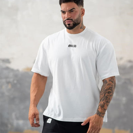 New Arrival Muscle Fitness Brothers Sports Short-sleeved Men's Summer Round Neck Loose Large Size Casual Running Training T-shirt