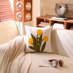 45*45cm [single pillowcase] / Yellow tulips