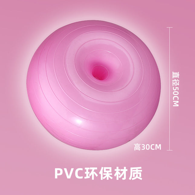 New Thickened Explosion-proof Apple Ball Household Environmentally Friendly Donut Yoga Ball Girls' Fitness Body Inflatable Apple Ball
