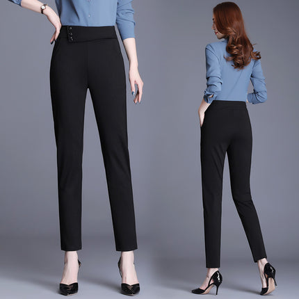 High-end Wide-leg Pants Spring and Autumn New Arrival Middle-aged Mother High Waist Loose plus size Dosing Straight Pants Casual Women's Pants