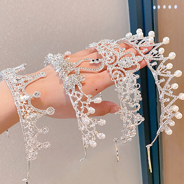 Birthday Crown Girls Headwear Kidsren Princess Classy Crown Girls Hairpin Hairband Little Girl Hair Accessories Headband