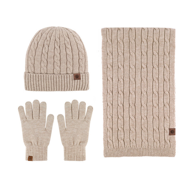Men's and women's cycling winter warm touch screen windproof cold thickened fleece-lined wool autumn and winter Korean gloves wholesale custom