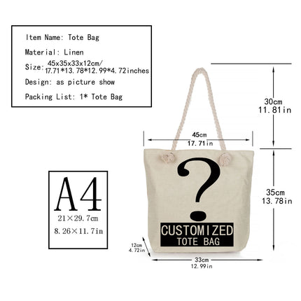 Cross-border Cute Cat Printed Shoulder Bag Simple Portable Storage Beach Bag Fashionable All-match Handbag