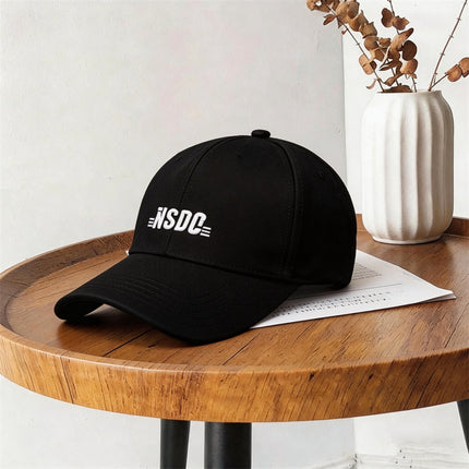 Baseball Cap for Men, New Spring/Summer Trendy Korean Style Embroidered Versatile Hard-Brimmed Large Brim Sun Protection Visor Cap