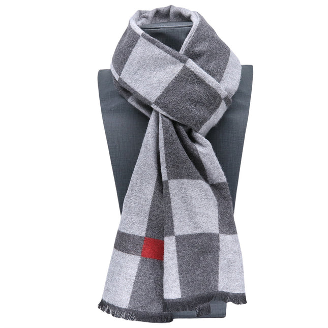2025 New Autumn and Winter Scarf Fashionable Men's Warm and Cold-Proof Versatile Scarf Business Style Casual Windbreaker Scarf