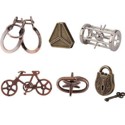 puzzle zinc alloy unlock Kong Ming lock magic alloy educational toys nine-chain intelligence unlock buckle full set