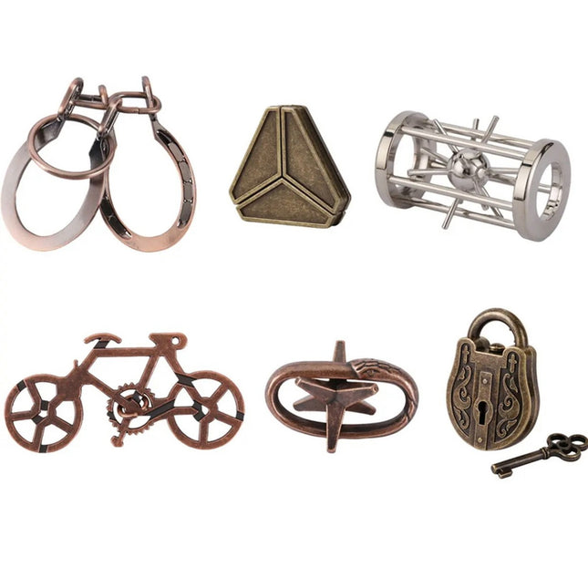 puzzle zinc alloy unlock Kong Ming lock magic alloy educational toys nine-chain intelligence unlock buckle full set