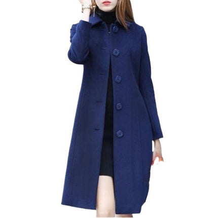 Woolen Coat Women's Mid-length British-style 2024 Spring New Slim-fit Woolen Coat Women's Slim-fit Woolen Suit