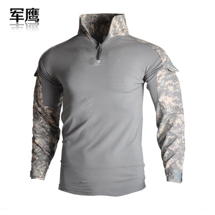 Army Eagle Frog Suit Long-sleeved Army Fan T-shirt Elastic Outdoor CS Field Quick-drying Camouflage Outdoor Long-sleeved T-shirt Quick-drying Men's G2