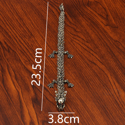 Alloy 3D Three-dimensional Activity Dragon Home Office Desktop Antique Dragon Jewelry Chinese Dragon Handle Metal Crafts