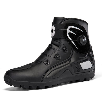 Cross-Border Supply Men's Motorcycle Shoes Large Size Motorcycle Riding Shoes Men's Rider Four-Season Sneakers Motorcycle Travel Equipment