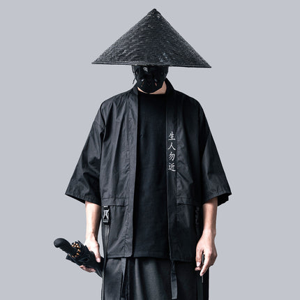 Summer New Arrival Diablo National Tide Ninja Windbreaker Men's Loose Hip-Hop Trendy Brand Thin Taoist Robe Fashionable Functional Style Top