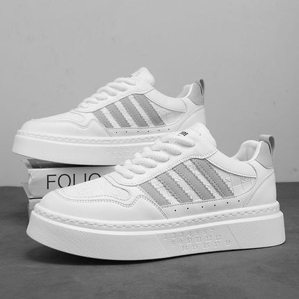 2025 Men's Shoes Casual Autumn White Shoes Fashion New Men's Sports Breathable Student All-match Board Shoes Men's Trendy