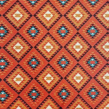 Ethnic style yarn-dyed jacquard cloth geometric stripes home fabric tablecloth sofa cloth decorative cloth for clothes in stock wholesale