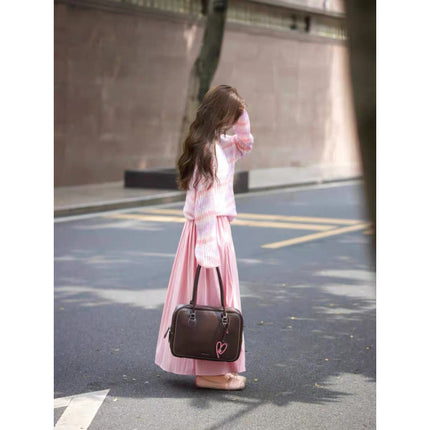 Autumn wear a set of dress women's beautiful and unique miu in miu air sweater dress two-piece suit