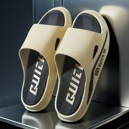 2024 New Korean Style Slippers Men's Trendy Outfit Household Bathroom Thick Bottom Wear-resistant Men's Sandals Wholesale Cross-border