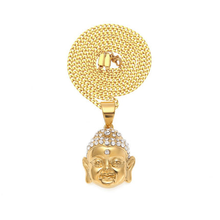 European and American Cross-border Hot Selling Stainless Steel Real Gold Electroplated Pouch Alphabetic Digital Hip Hop Trend Pendant Niche Jewelry