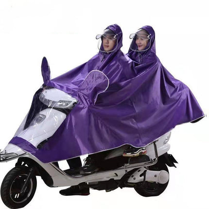 Electric Car Raincoat Men's and Women's Motorcycle Battery Car New Special Double-Person Long Full-Body Anti-Rainstorm Poncho