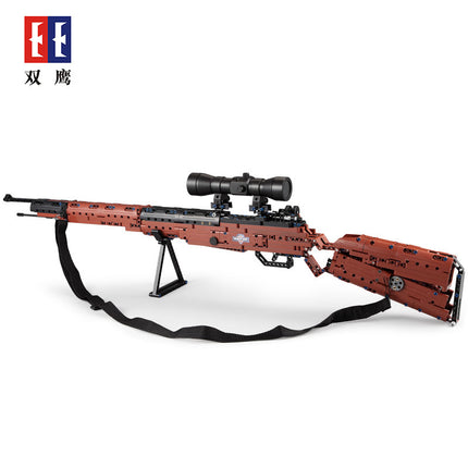 Free Shipping Double Eagle Building Blocks Gun 98K Sniper Rifle Jedi Survival Assembled Boys Children's Educational Chicken Toys