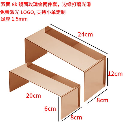 Clothing Store, Shoe Store, and Bag Display Props, High and Low Models, Stainless Steel Shoe and Bag Display Racks, Hot-Selling Cross-Border Items