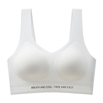 Seamless Backless Bra for Women, Wireless, Side Support, Anti-Slip, Small Bust Push-Up, Wide Shoulder Straps, Bra That Makes the Bust Look Smaller