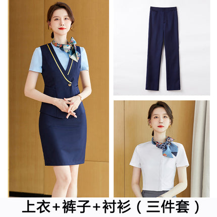China Southern Airlines stewardess uniform professional suit female hotel front desk reception temperament work clothes flight attendant interview clothing summer