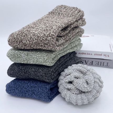 5-10 pairs of retro thick line socks men's stockings autumn and winter warm thickened men's ethnic totem socks winter