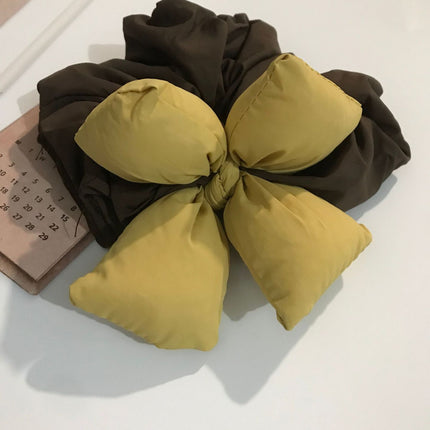 Chubby Cotton Bow Color Fluffy Large Intestine Hair Ring Cute Girl Sense Hair Rope New Style Hair Accessories for Women