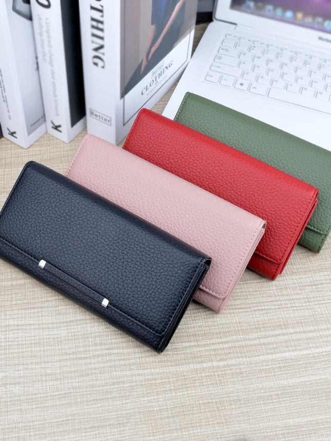 New Women's Wallet Women's Long Clutch Bag Mother's Multi-Card Card Bag Fashionable Simple Large Capacity Mobile Phone