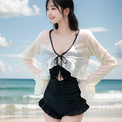 Swimsuit for Women, High-End Summer 2025 New Style, Slim and Sexy, Small Breasts Gathered, Belly-Covering, Slimming Look One-Piece Hot Spring Swimsuit