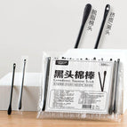 100 black cotton swabs with double heads