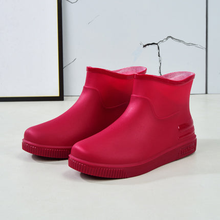 Fashion Rain Boots, Water Shoes for Women, Adult Warm Water Slip Plus Velvet Kitchen Short Rubber Shoes, Rain Boots, Overshoes, Water Boots Wholesale