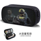 Large-capacity three-layer canvas pencil case-factory direct sales / B57539