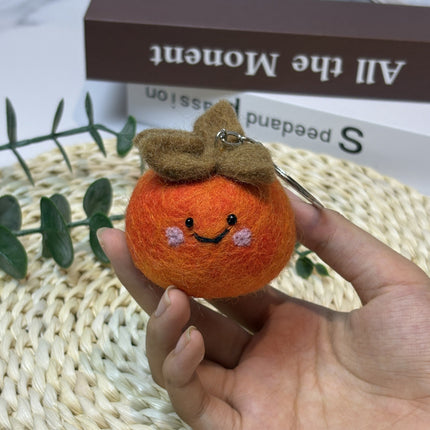Nepalese Handmade Wool Felt Finished Vegetable and Fruit Bag Pendant Cute Bread Keychain Creative Decoration